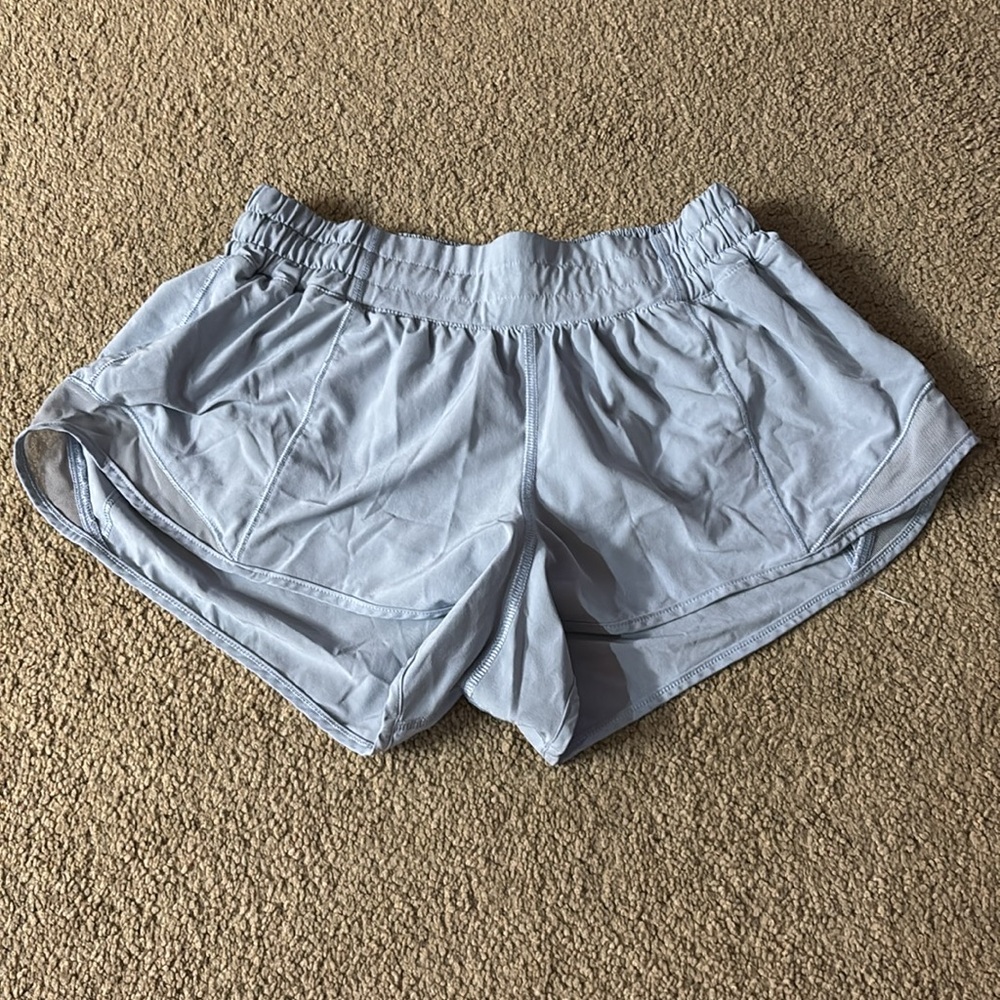 Lululemon Pale Blue Hotty Hot Shorts